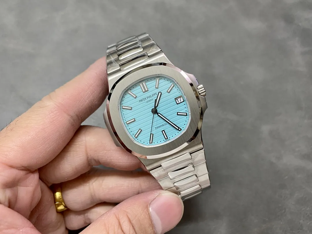 Premium 3K Factory Patek Philippe Nautilus 5711 Tiffany & Co. Blue Dial Stainless Automatic Watch 5166